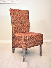 Load image into Gallery viewer, Natural woven banana leaf dining chair - Timeless design dining chairs for casual dining