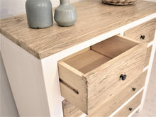 Load image into Gallery viewer, Reclaimed pine Bude range chest of drawers, view of top drawer.
