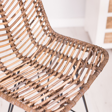 Load image into Gallery viewer, Natural Wicker &amp; Metal Bar Stool
