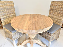 Load image into Gallery viewer, Reclaimed Teak Dining Table Round - 80cm