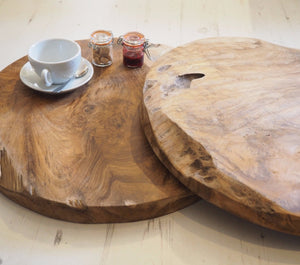 Reclaimed Wood Chopping Board - Round -  Large