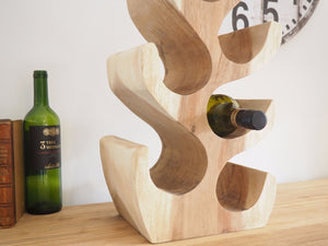Natural Wooden Wine Rack - 8 Bottle