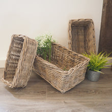 Load image into Gallery viewer, Rectangular Wicker Baskets - Small