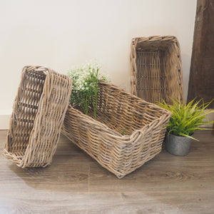 Rectangular Wicker Baskets - Small