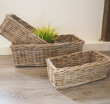 Load image into Gallery viewer, Rectangular Wicker Baskets - Large