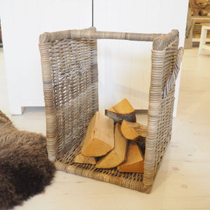 Wicker Log Basket - Small
