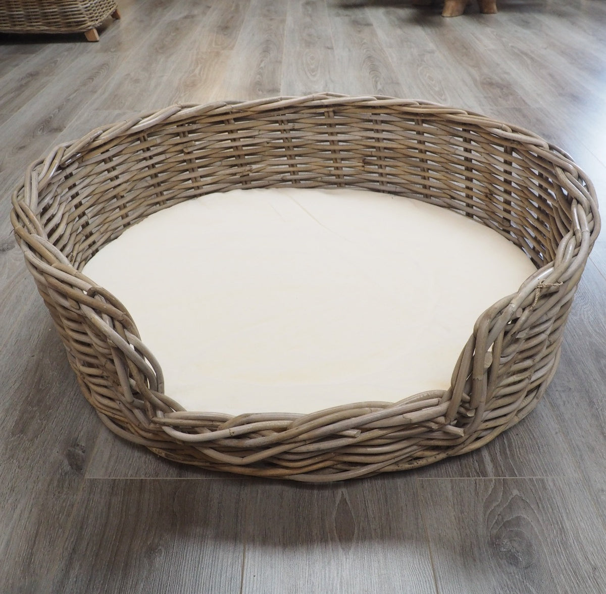 Wicker Dog Basket Large Rustic House Cornwall
