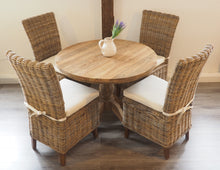 Load image into Gallery viewer, Reclaimed teak dining table and 4 Kabu chairs