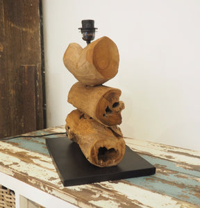 Wooden Desk Lamp Teak Root -Tiga