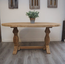 Load image into Gallery viewer, Reclaimed Teak Dining Table Oval - 120cm