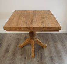 Load image into Gallery viewer, Square Reclaimed Teak Dining Set with 4 Natural Kubu Chairs