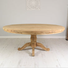 Load image into Gallery viewer, 180cm Round reclaimed teak dining table