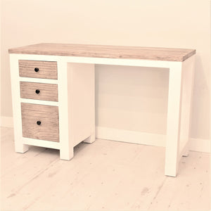 Reclaimed pine Bude range dressing table with 3 drawers.