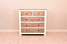 Load image into Gallery viewer, Reclaimed pine Bude range chest of drawers with 5 drawers.