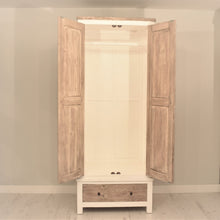 Load image into Gallery viewer, Reclaimed Pine Bude Range Double Wardrobe with 1 Drawer