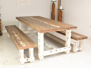 Reclaimed Pine Farmhouse Style Dining Table - 240cm