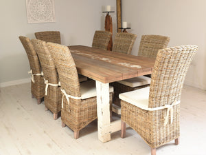 Reclaimed Pine Farmhouse Style Dining Table - 240cm