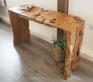 Reclaimed Teak Root Console Table 120x40cm