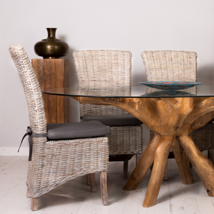 Teak Root Oval Dining Table 180x120cm