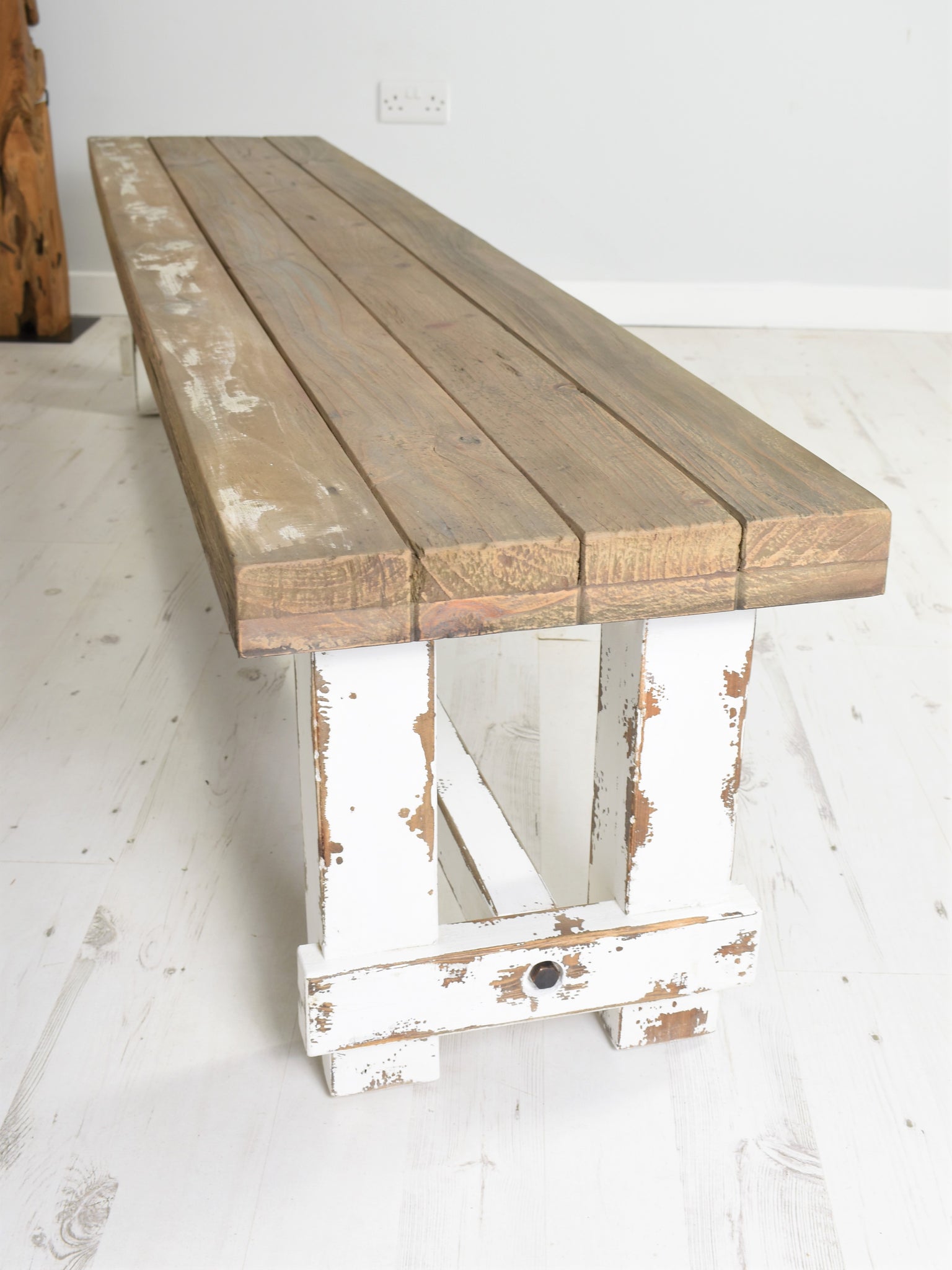 Reclaimed Pine Bench Farmhouse 175cm – Rustic House Cornwall