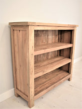 Load image into Gallery viewer, Reclaimed teak small bookcase, side view.