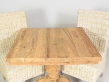 Load image into Gallery viewer, Square Reclaimed Teak Dining Set with 2 Whitewash Banana Leaf Chairs
