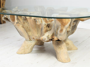 Teak Root Oval Coffee Table - 120x80cm