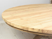 Load image into Gallery viewer, 180cm Round reclaimed teak table, close up view.