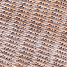 Load image into Gallery viewer, close up detail of Handwoven Kubu rattan kitchen stool with whitewash finish