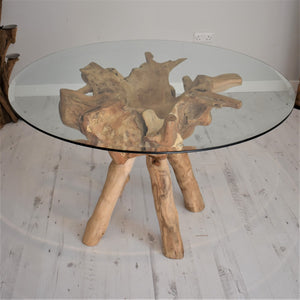 Teak Root Round Dining Table - 120cm