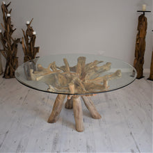 Load image into Gallery viewer, Teak Root Round Dining Table - 150cm