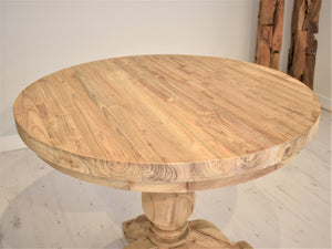 Reclaimed Teak Dining Table Round - 80cm