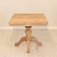 Load image into Gallery viewer, Square Reclaimed Teak Dining Set with 2 Whitewash Dining Chairs