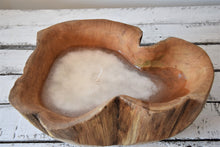 Load image into Gallery viewer, Rustic Wooden Candle Bowl
