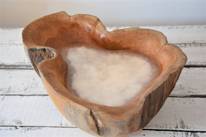 Rustic Wooden Candle Bowl