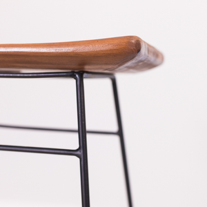 Elegant teak wood stool perfect for standard kitchen counter top