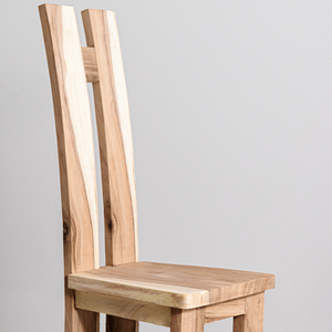 Elegant Suar Wood Dining Chair with 'H' backrest