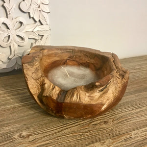 Reclaimed Wood Candle Bowl - Small