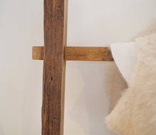 Load image into Gallery viewer, close up detail of unique handcrafted reclaimed wood ladder for home organisation