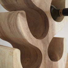 Load image into Gallery viewer, Handcrafted suar wood wine rack for eight bottles