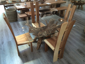 Natural Wood 'H' Dining Chair