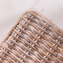 Load image into Gallery viewer, Details of the Natural Kubu Rattan Counter Stool - Durable backless stool suitable for kitchen worktops