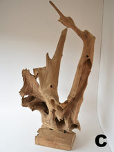 Load image into Gallery viewer, Abstract Wood Sculpture On Stand - Medium