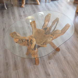 Teak Root Oval Dining Table 140x100cm