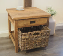 Load image into Gallery viewer, Reclaimed Wood Side Table With Drawer