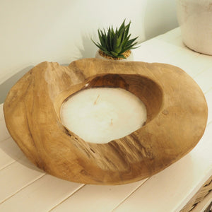Reclaimed Wood Candle Bowl - Medium