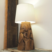 Load image into Gallery viewer, Pyramid Wooden Table Lamp - Xilon