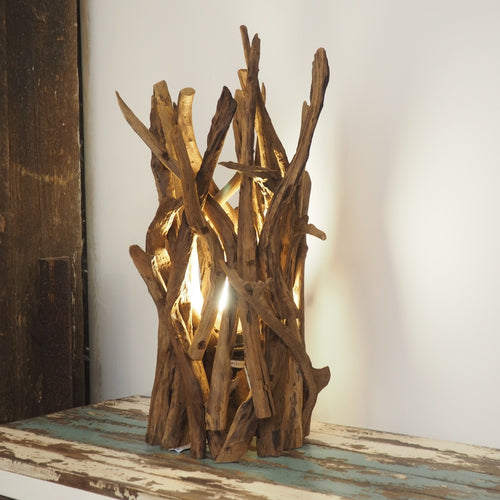 Rustic Wooden Spotlight Lamp - Ace
