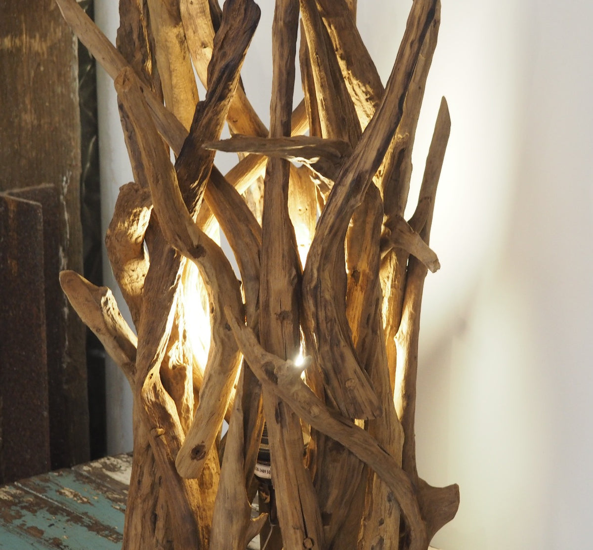 Rustic Wooden Spotlight Lamp - Ace – Rustic House Cornwall