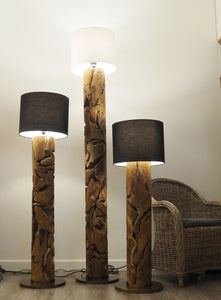 Wooden Pipe Floor Lamp Medium - Xilon